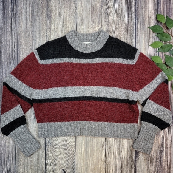 Veronica Beard Magda Stripe Alpaca and Merino Wool Blend Sweater - Picture 4 of 13